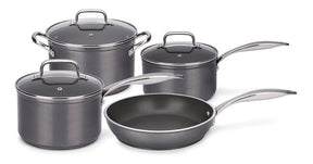 Jogo De Panelas Antiaderente Ceramic Unique Indução 4 Peças Cor Cinza