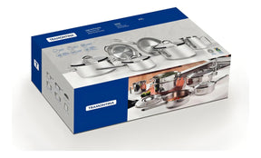 Jogo De Panelas Tramontina Solar Inox 6 Peças - Indução, Fundo Triplo, Alta Performance E Durabilidade, Design Moderno E Prático Para Sua Cozinha