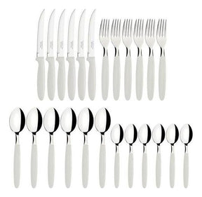 Faqueiro Tramontina Ipanema Inox 24 Pçs Serve Até 6 Pessoas Cor Branco