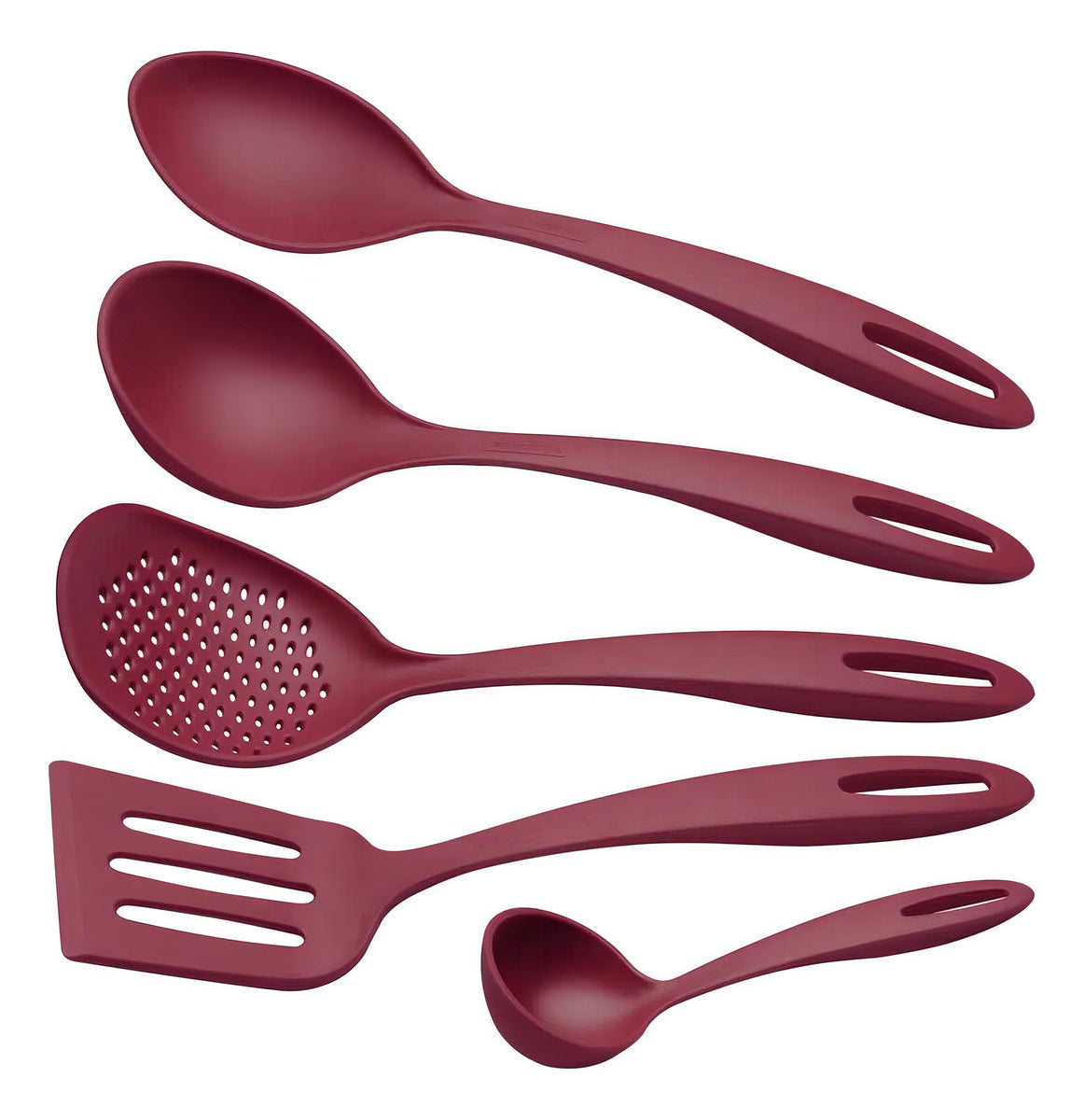 Tramontina Ability jogo utensílios em nylon vermelho 5 pçs