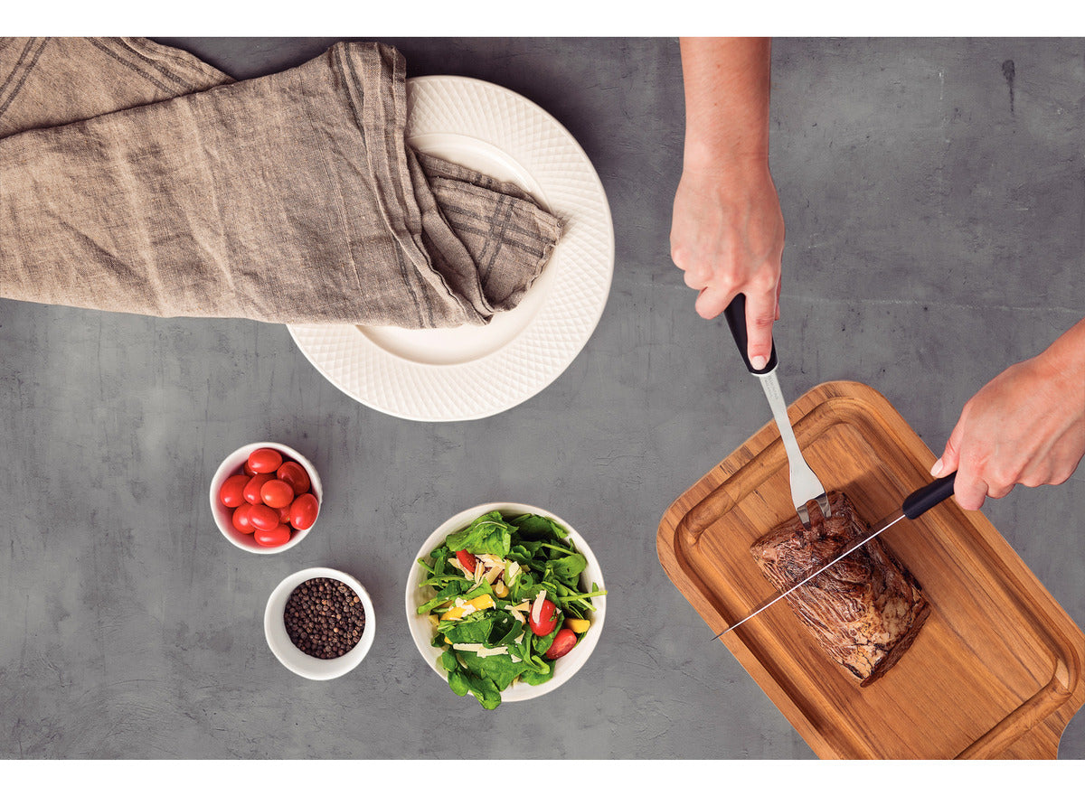 Jogo de Utensílios Tramontina Utilità com Lâminas em Aço Inox e Cabos em Polipropileno Preto 10 Peças