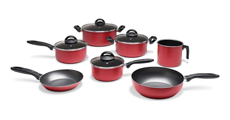 Jogo De Panelas Chilli Brinox 07 Pecas Cor Cereja
