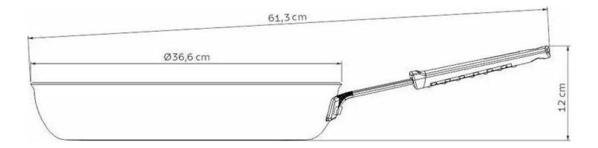 Frigideira Tramontina Profissional em Alumínio com Revestimento Interno em Antiaderente Starflon Premium e Externo Lixado 35 cm 5,6 L