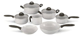 Jogo Panelas Brinox Ceramic Life Suprema Vanilla Kit 7 Pçs