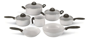Jogo Panelas Brinox Ceramic Life Suprema Vanilla Kit 7 Pçs