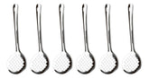 Kit 6 Escumadeiras 33cm Aço Inox Para Frituras Espumadeiras