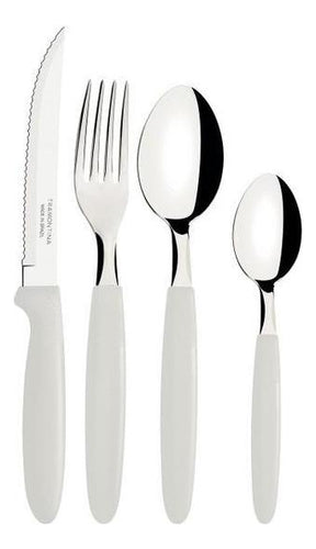Faqueiro Tramontina Ipanema Inox 24 Pçs Serve Até 6 Pessoas Cor Branco