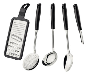Tramontina Easy jogo de utensílios em aço Inox 5 peças cor preto