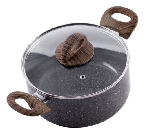 Jogo De Panelas Smart Plus 5 Pç Com Indução Granito Brinox