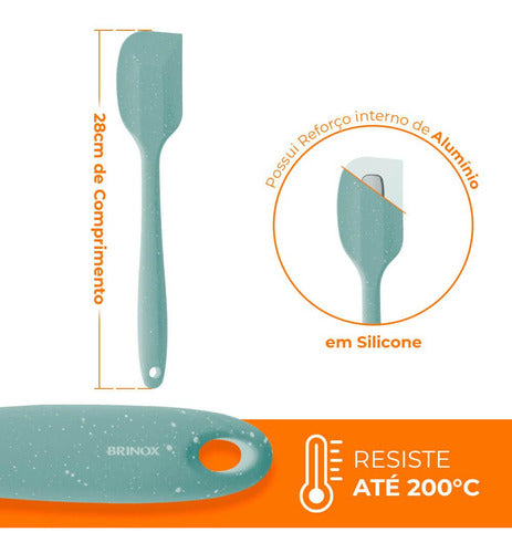 Espátula De Silicone Verde Flex 28cm - Brinox