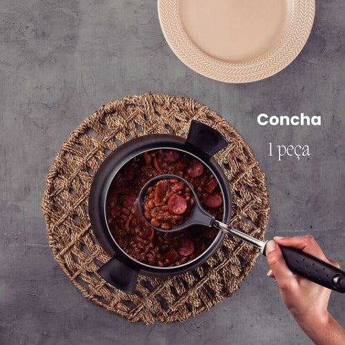 Conjunto Utensilios Cozinha Jogo Preto Tramontina 6 Pecas