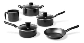 Jogo De Panelas Antiaderentes Pretas 5 Peças Ebony - Brinox