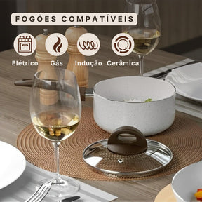 Panela Tampa 18cm Ceramic Life Granada Indução Brinox
