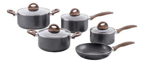 Jogo De Panelas Smart Plus 5 Pç Com Indução Granito Brinox
