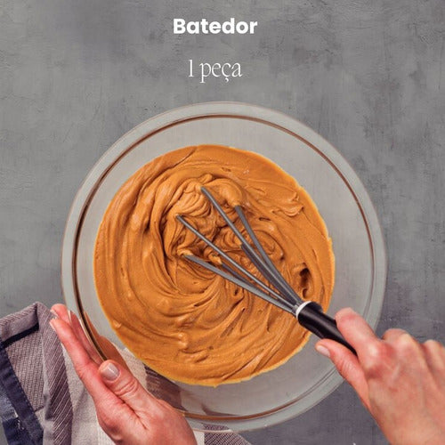 Conjunto Utensilios Cozinha Jogo Preto Tramontina 6 Pecas