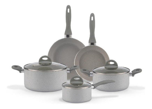 Jogo De Panelas 5 Peças Ceramic Life Marble Blend Brinox