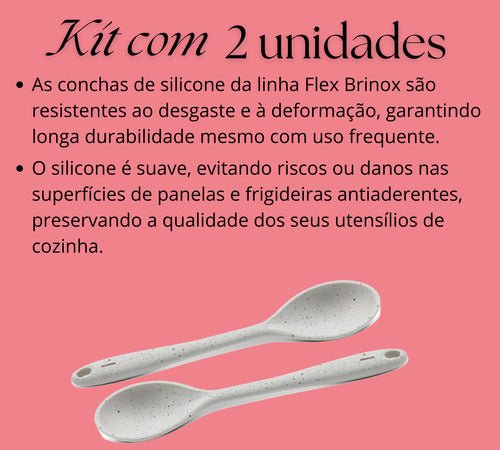 Concha Colher De Arroz Kit 2 Unidades Linha Vanilla Brinox