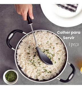 Conjunto Utensilios Cozinha Jogo Preto Tramontina 6 Pecas