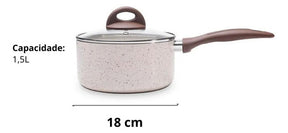 Panela Tampa 18cm Ceramic Life Granada Indução Brinox