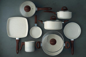 Jogo De Panelas Ceramic Life Brinox Smart Plus 8 Peças Vanil