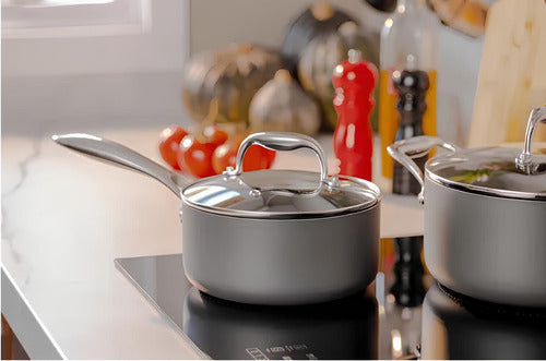 Panela Tampa De Vidro Pro-flon 2,55l Indução Diamond Brinox