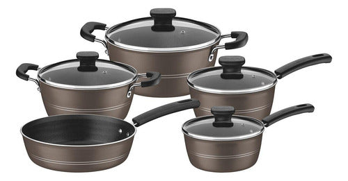 Conj Panela 5pc+caldeirao 24+fervedor1,9l Sicilia Tramontina
