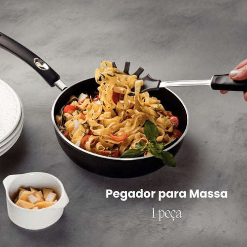 Conjunto Utensilios Cozinha Jogo Preto Tramontina 6 Pecas