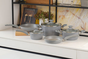 Jogo De Panelas 5 Peças Ceramic Life Marble Blend Brinox