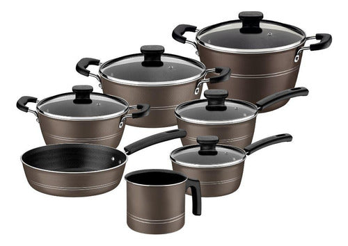 Conj Panela 5pc+caldeirao 24+fervedor1,9l Sicilia Tramontina